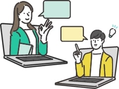 オンライン上で質問できる!_イラスト